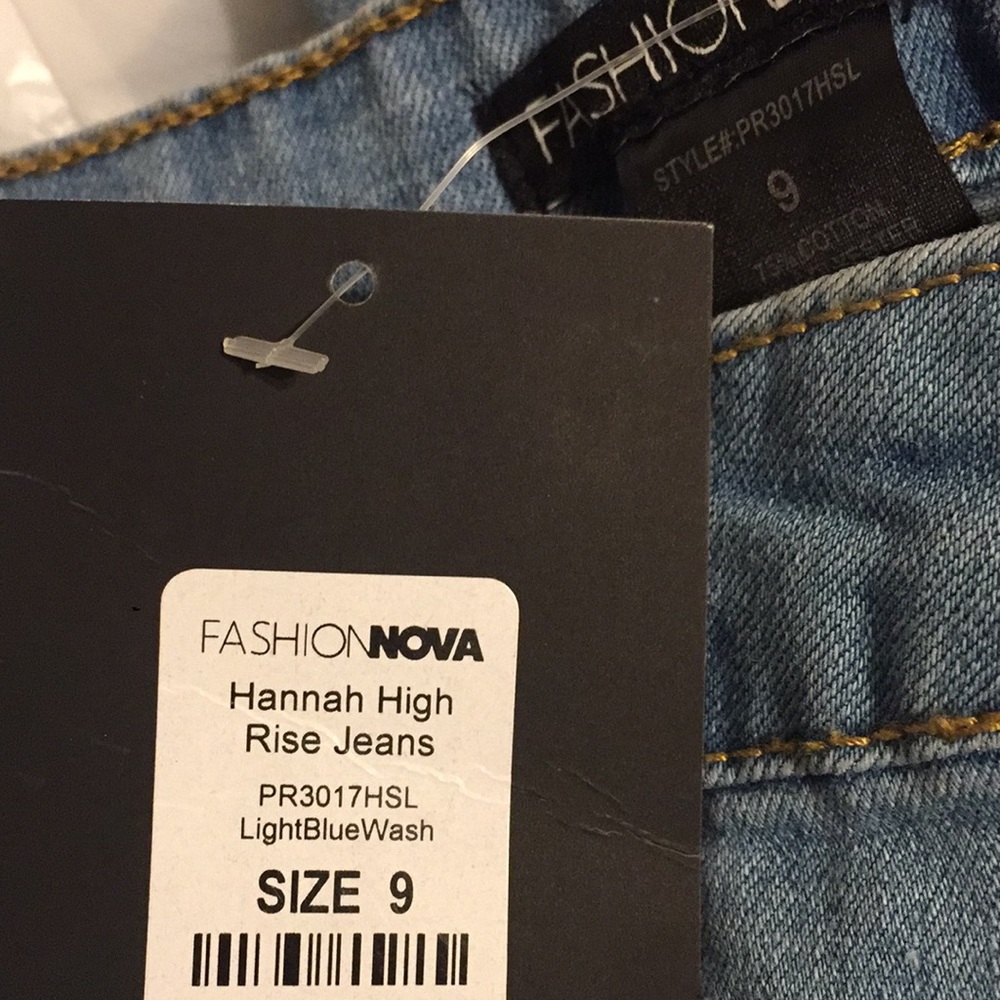 Fashion Nova Hannah High Rise Jeans Light Blue 9 - Picture 11 of 13